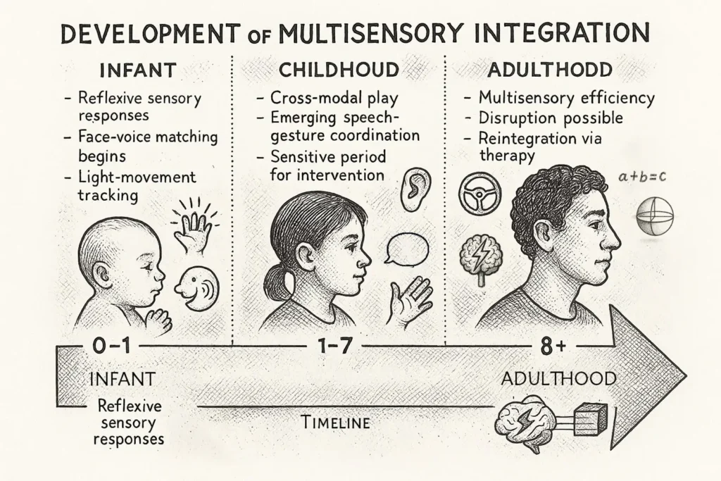 Development Of Multisensory Integration Info Min Development Of Multisensory Integration Through Life Timeline